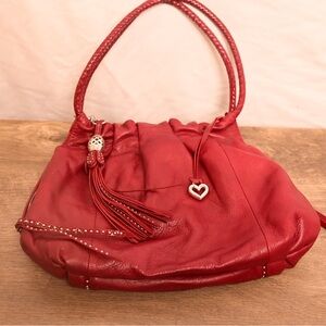 Red Leather Brighton Handbag